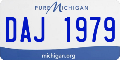 MI license plate DAJ1979