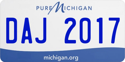 MI license plate DAJ2017