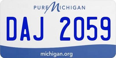 MI license plate DAJ2059
