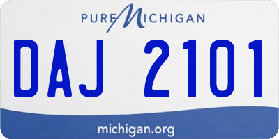 MI license plate DAJ2101