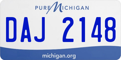 MI license plate DAJ2148