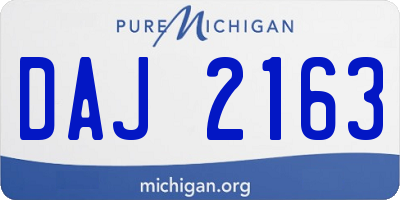 MI license plate DAJ2163