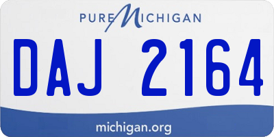 MI license plate DAJ2164