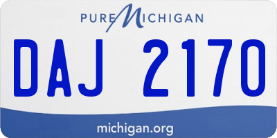 MI license plate DAJ2170