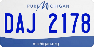 MI license plate DAJ2178