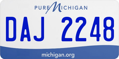 MI license plate DAJ2248