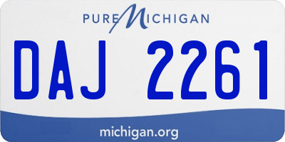 MI license plate DAJ2261