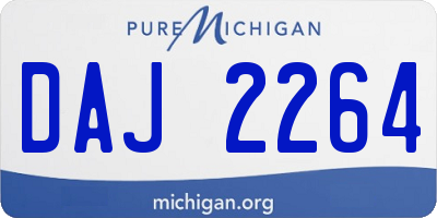 MI license plate DAJ2264
