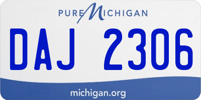 MI license plate DAJ2306