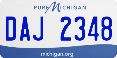 MI license plate DAJ2348