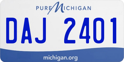 MI license plate DAJ2401