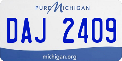 MI license plate DAJ2409