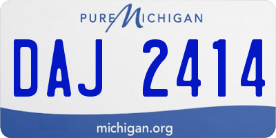 MI license plate DAJ2414