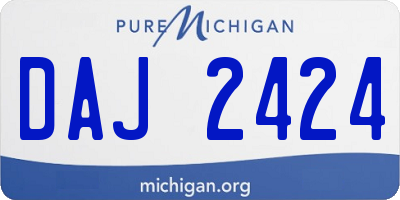 MI license plate DAJ2424