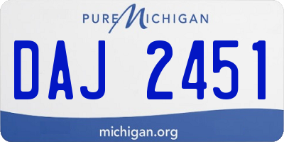 MI license plate DAJ2451