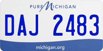 MI license plate DAJ2483