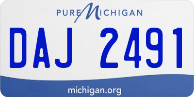MI license plate DAJ2491
