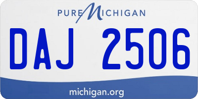 MI license plate DAJ2506