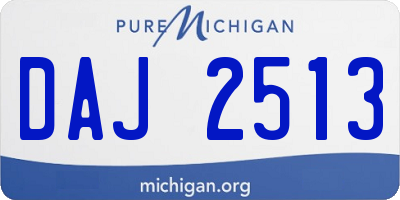 MI license plate DAJ2513