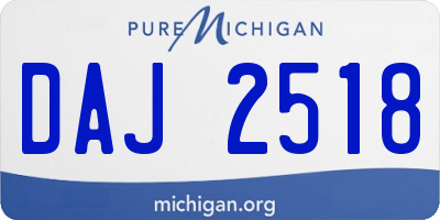 MI license plate DAJ2518