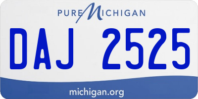 MI license plate DAJ2525