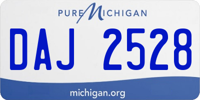 MI license plate DAJ2528