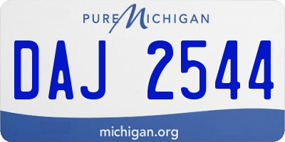 MI license plate DAJ2544