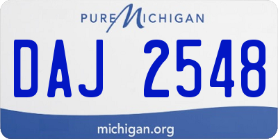 MI license plate DAJ2548