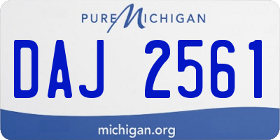 MI license plate DAJ2561