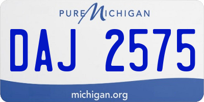 MI license plate DAJ2575
