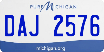 MI license plate DAJ2576