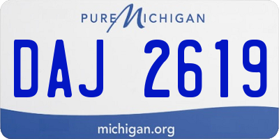 MI license plate DAJ2619