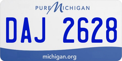MI license plate DAJ2628