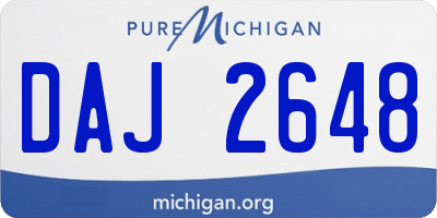 MI license plate DAJ2648