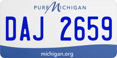 MI license plate DAJ2659