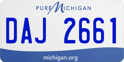 MI license plate DAJ2661