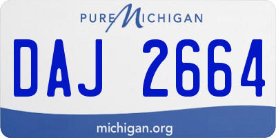 MI license plate DAJ2664