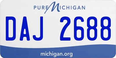 MI license plate DAJ2688