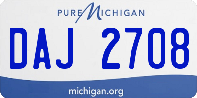 MI license plate DAJ2708