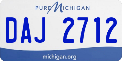 MI license plate DAJ2712