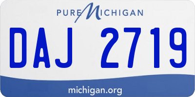 MI license plate DAJ2719