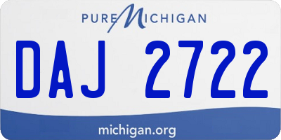 MI license plate DAJ2722