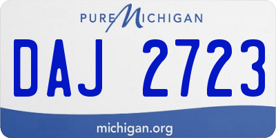 MI license plate DAJ2723