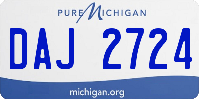 MI license plate DAJ2724
