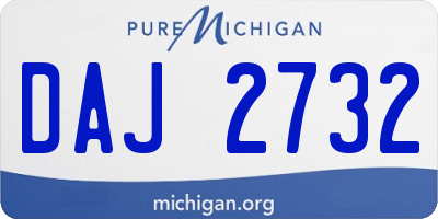 MI license plate DAJ2732
