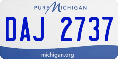 MI license plate DAJ2737