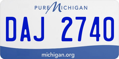 MI license plate DAJ2740