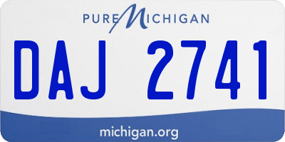 MI license plate DAJ2741