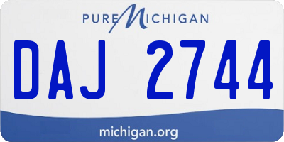 MI license plate DAJ2744