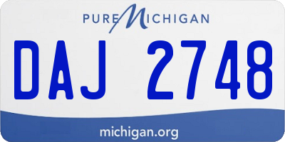 MI license plate DAJ2748
